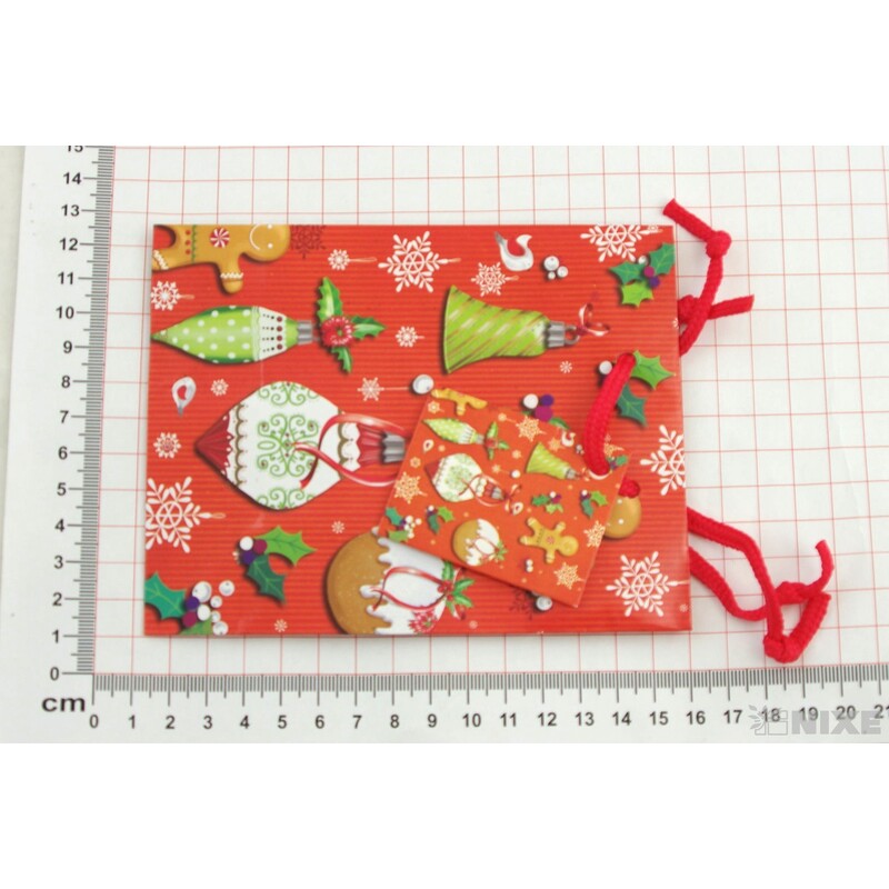 TAŠKA LAMIN MINI VÁNOCE MIX 11,5x15x6,5cm*