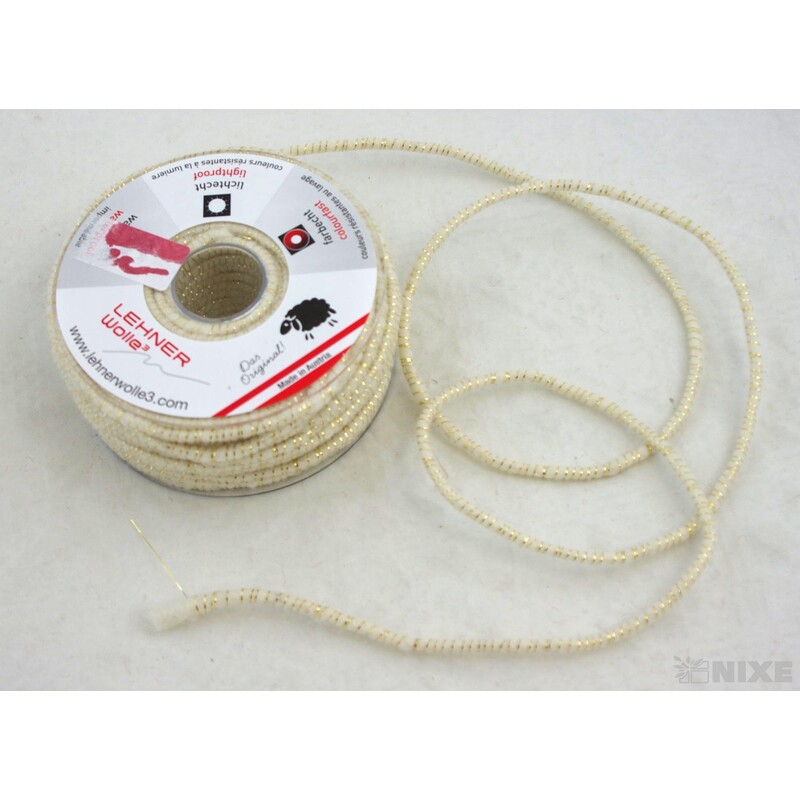 STUHA PLSTĚNÁ DRÁT 5mmx33m*BÍLÁ+ZLATÁ