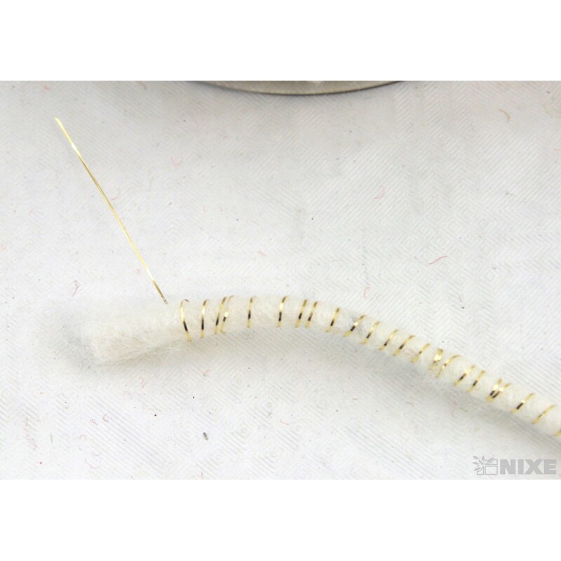 STUHA PLSTĚNÁ DRÁT 5mmx33m*BÍLÁ+ZLATÁ