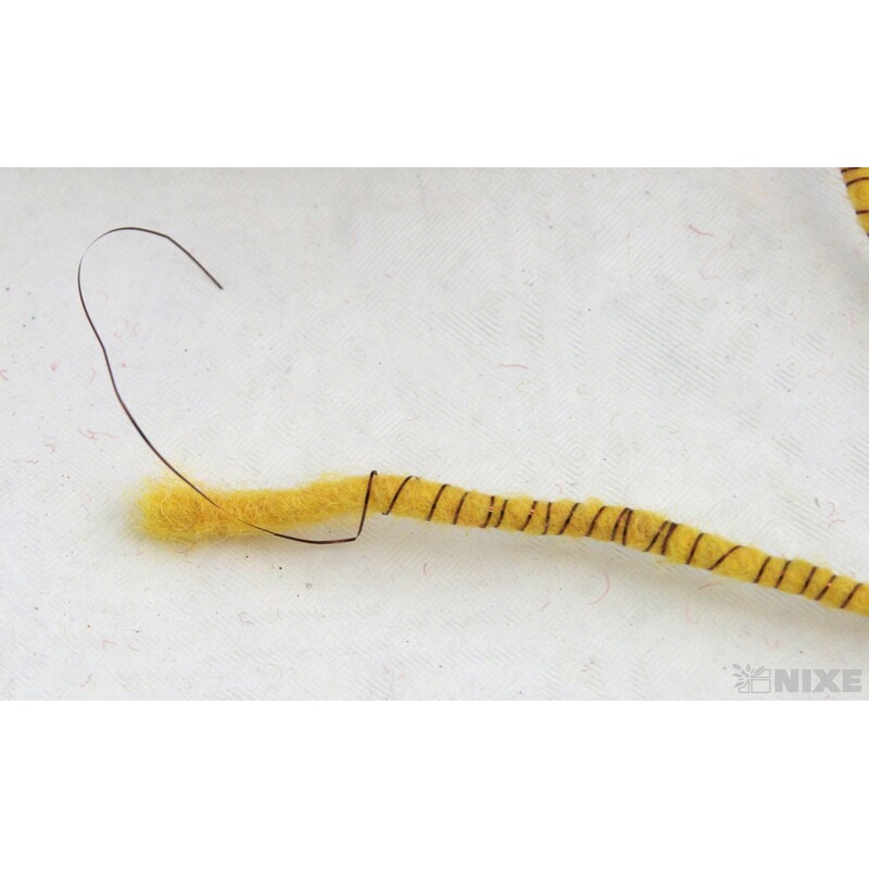 STUHA PLSTĚNÁ DRÁT 5mmx33m*ŽLUTÁ