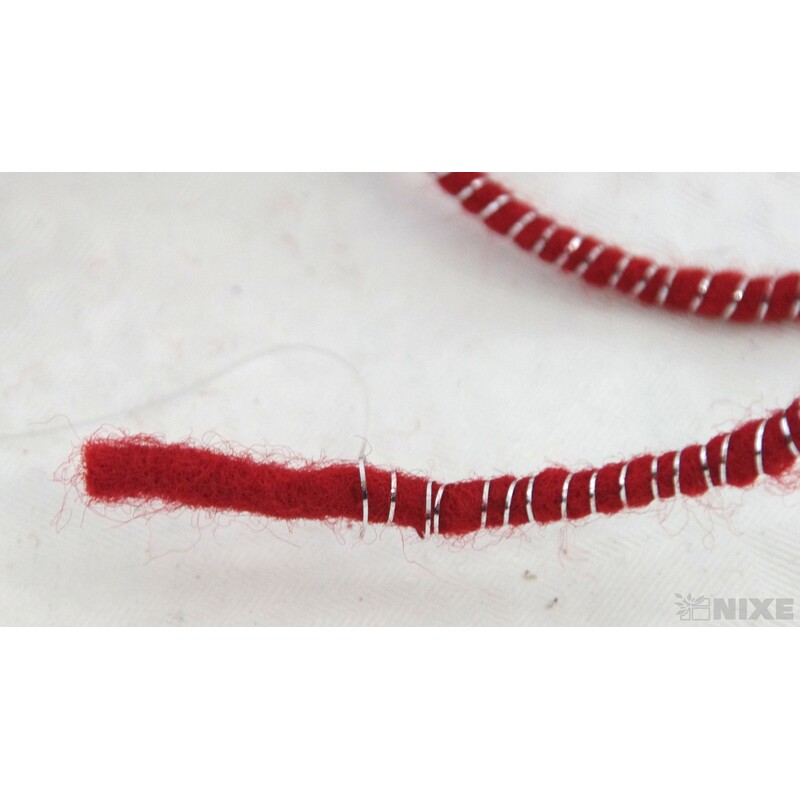 STUHA PLSTĚNÁ DRÁT 5mmx33m*ČERVENÁ+STŘÍBRNÁ V+