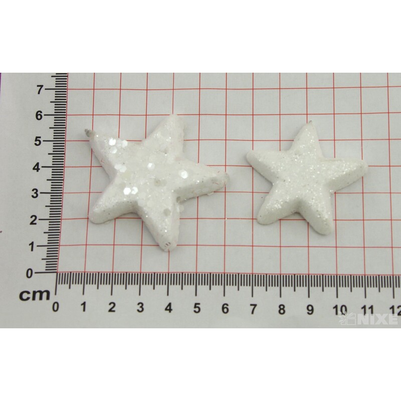 HVĚZDA 4-5cm 48ks*BÍLÁ