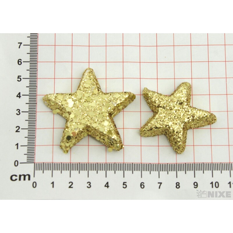 HVĚZDA 4-5cm 48ks*ZLATÁ