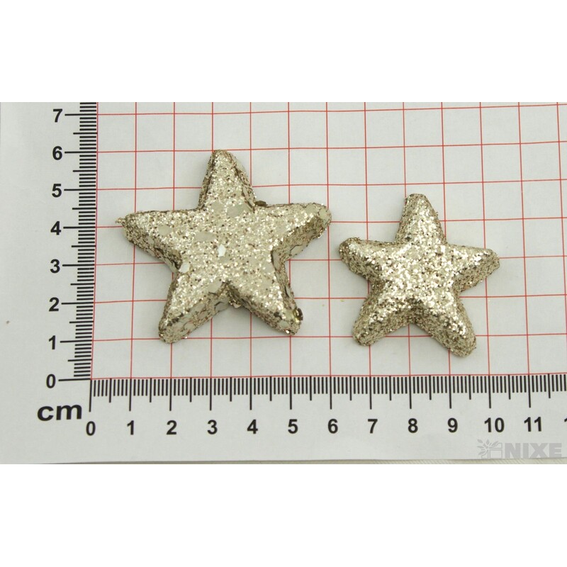 HVĚZDA 4-5cm 48ks*MĚDENÁ