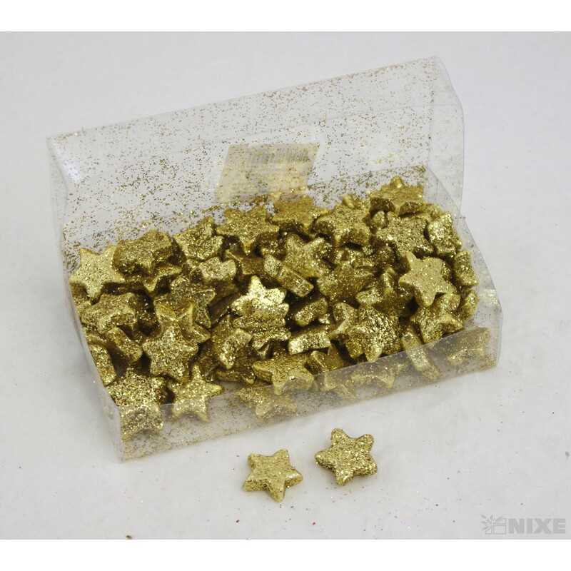 HVĚZDA 2cm 100ks*ZLATÁ