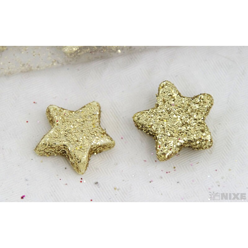 HVĚZDA 2cm 100ks*ZLATÁ