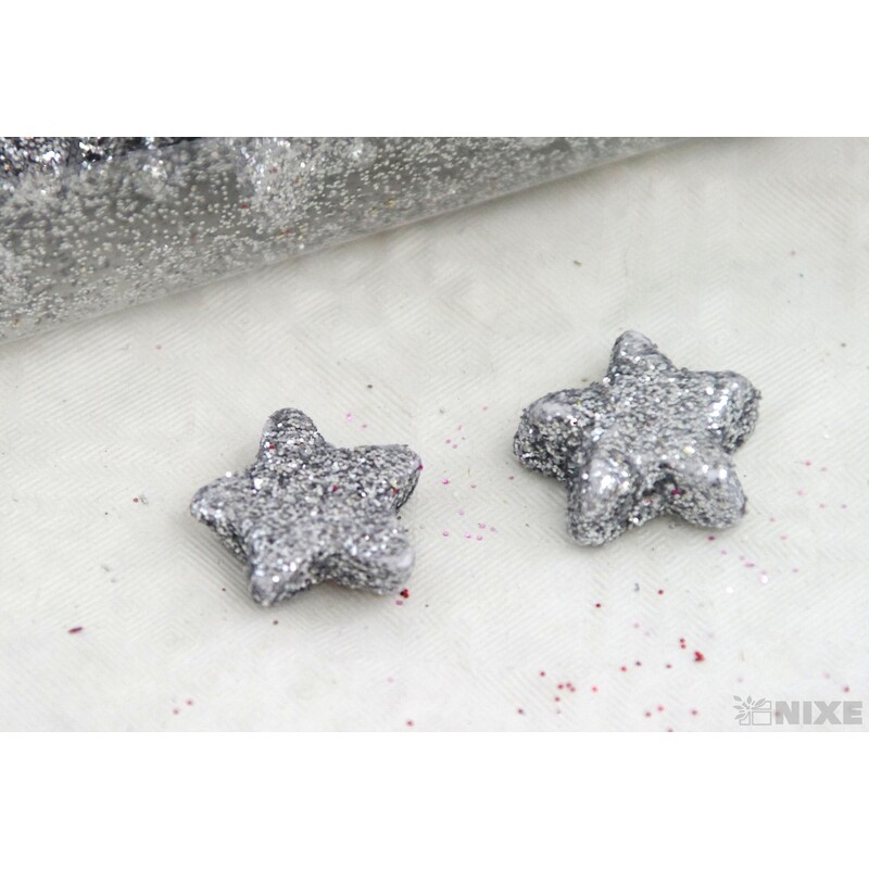 HVĚZDA 2cm 100ks*STŘÍBRNÁ