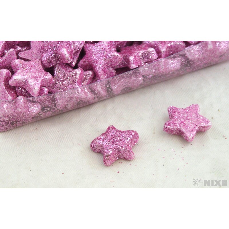 HVĚZDA 2cm 100ks*RŮŽOVÁ