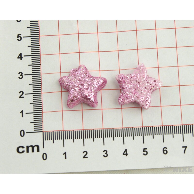 HVĚZDA 2cm 100ks*RŮŽOVÁ