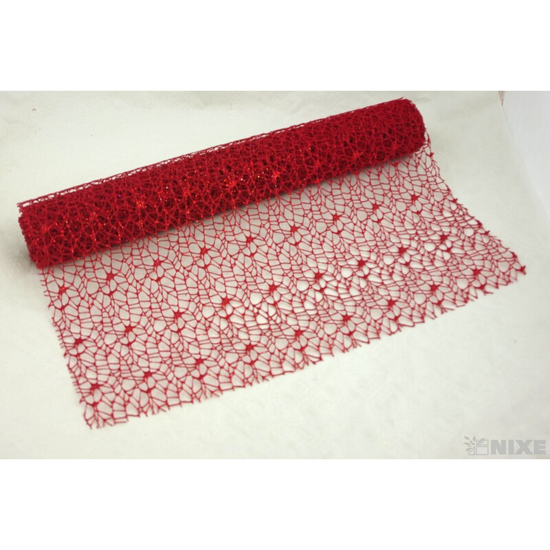 ROLE SPIDER CRUDE METAL 48cmx5yd*ČERVENÁ