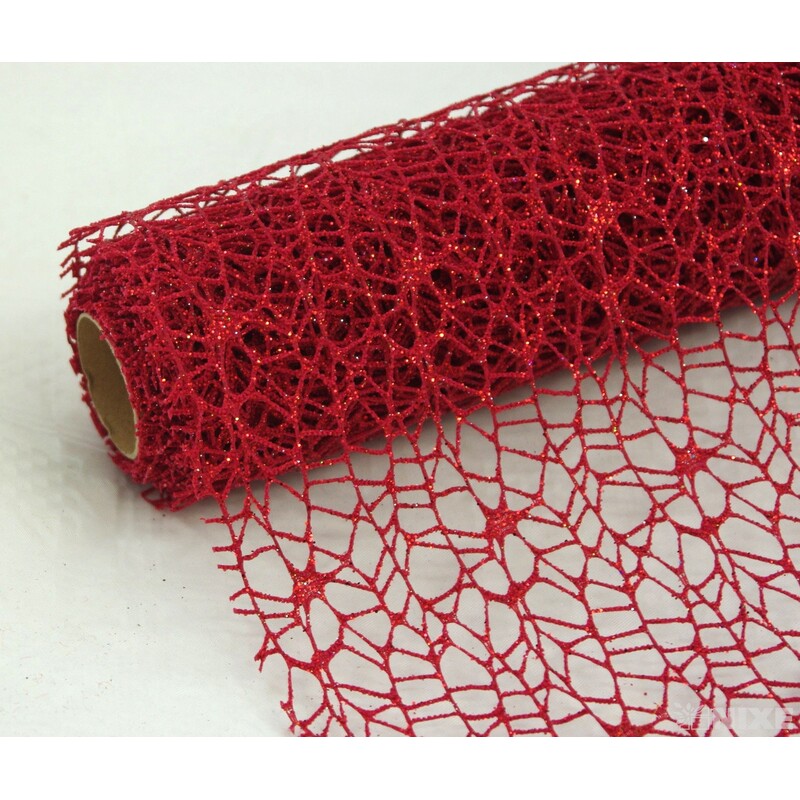 ROLE SPIDER CRUDE METAL 48cmx5yd*ČERVENÁ