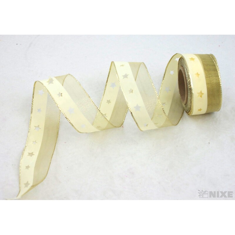 PLÁTNOVÁ STUHA VÝSEK DR. 40mmx10m*ZLATÁ 401001