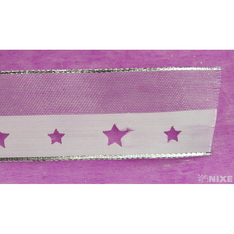 PLÁTNOVÁ STUHA VÝSEK DR. 40mmx10m*STŘÍBRNÁ 403001