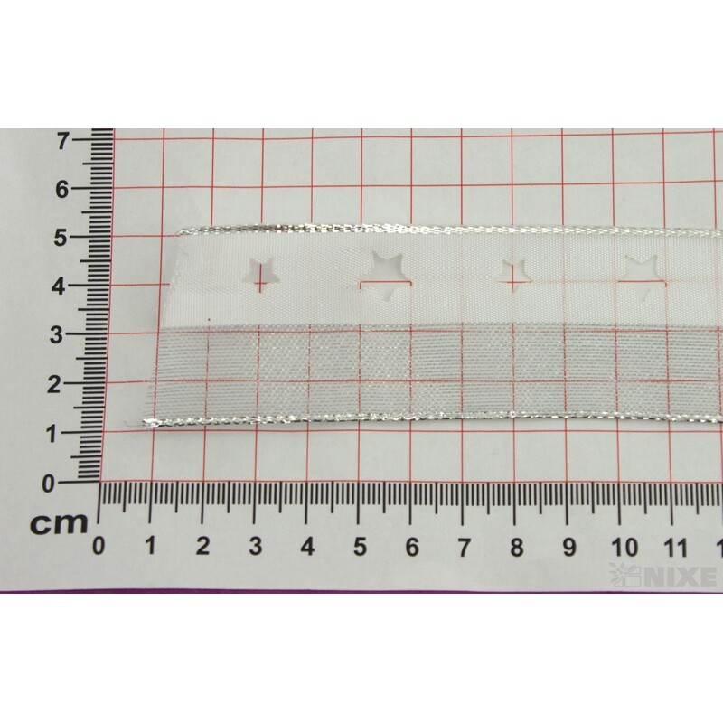 PLÁTNOVÁ STUHA VÝSEK DR. 40mmx10m*STŘÍBRNÁ 403001