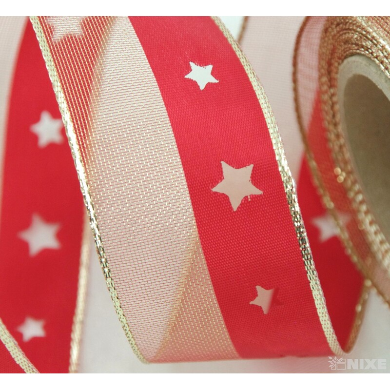 PLÁTNOVÁ STUHA VÝSEK DR. 40mmx10m*ČERVENÁ 406001