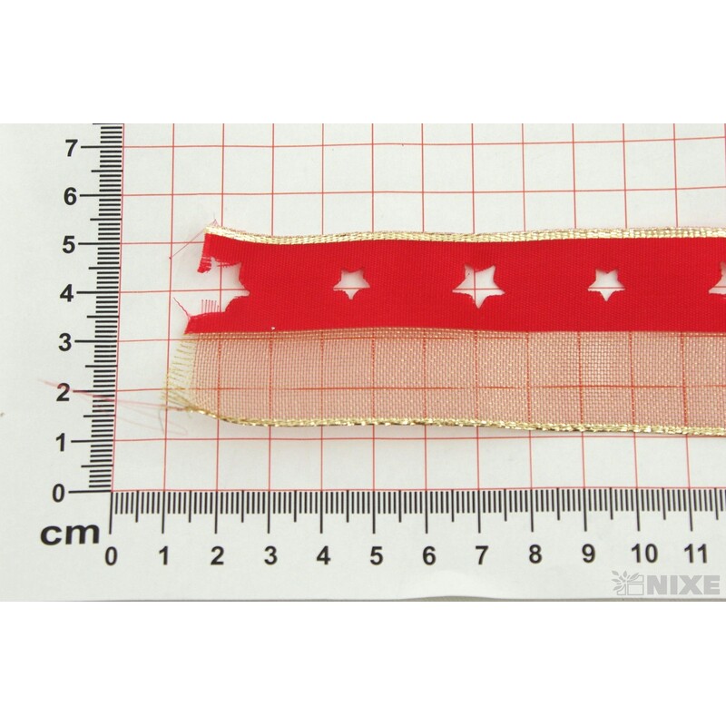 PLÁTNOVÁ STUHA VÝSEK DR. 40mmx10m*ČERVENÁ 406001