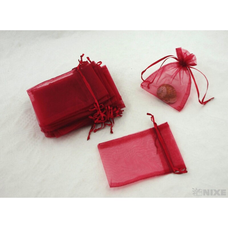 SÁČEK ORGANZA 10x13cm*BORDOVÁ 002