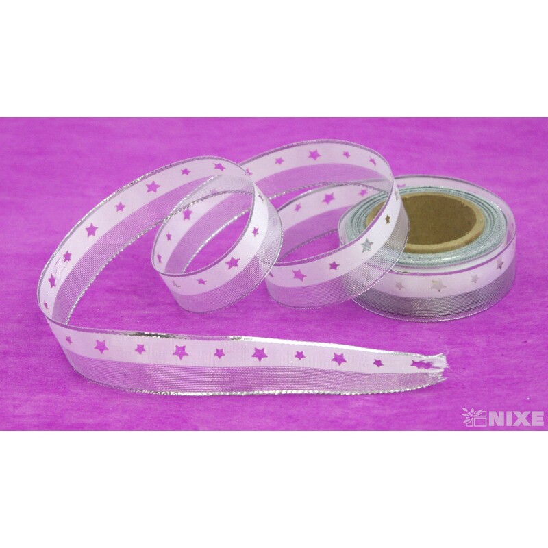 PLÁTNOVÁ STUHA VÝSEK DR. 25mmx10m*STŘÍBRNÁ 403001