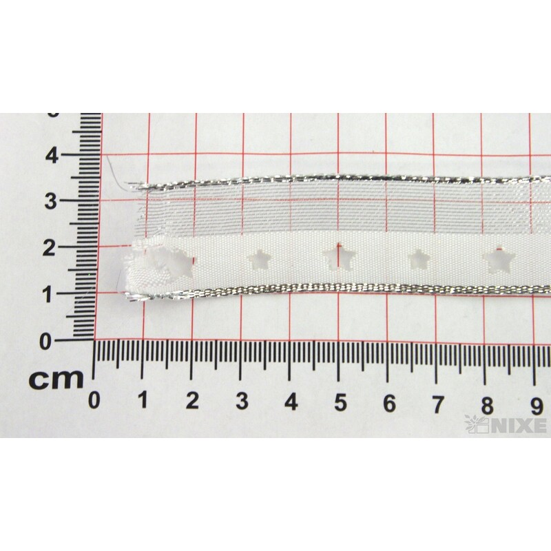 PLÁTNOVÁ STUHA VÝSEK DR. 25mmx10m*STŘÍBRNÁ 403001