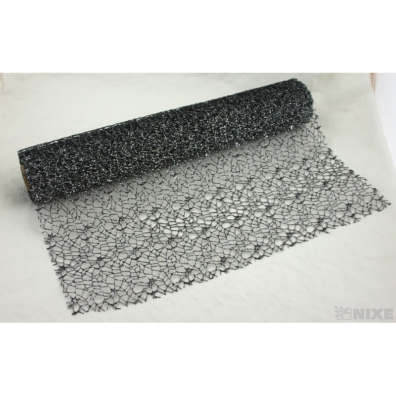 ROLE SPIDER CRUDE METAL 48cmx5yd*ČERNÁ