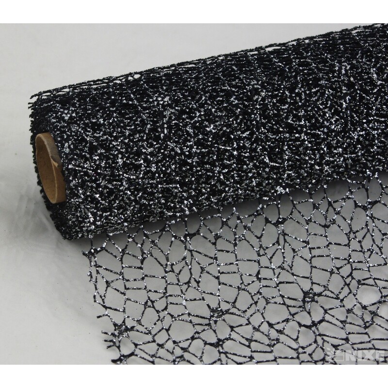 ROLE SPIDER CRUDE METAL 48cmx5yd*ČERNÁ