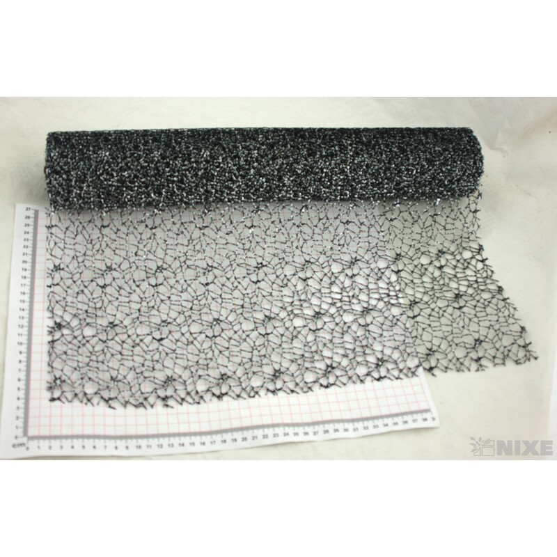 ROLE SPIDER CRUDE METAL 48cmx5yd*ČERNÁ