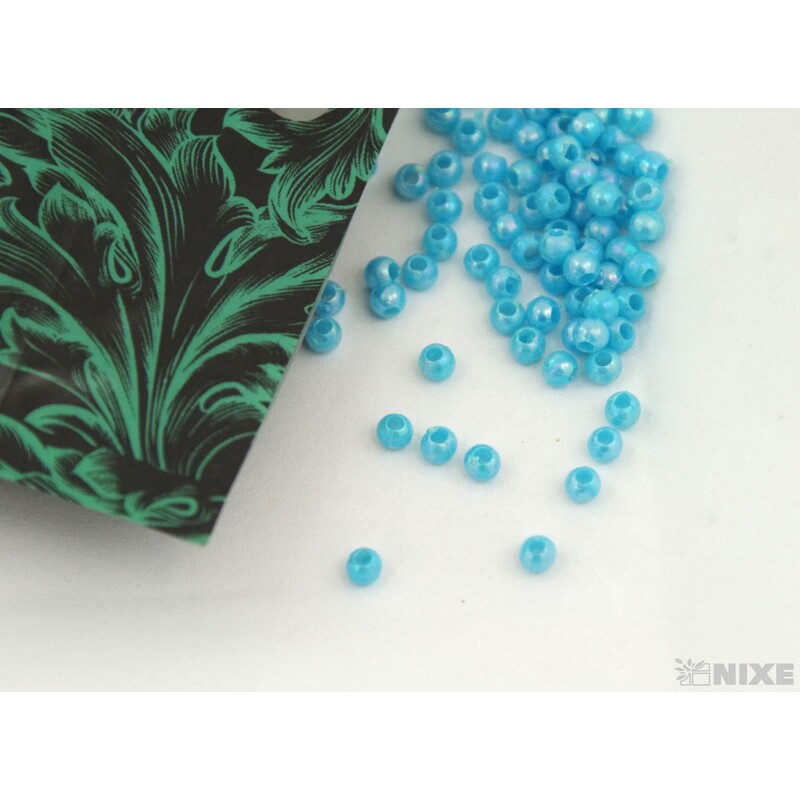 KORÁLKY 3mm 50g*MODRÁ SV.