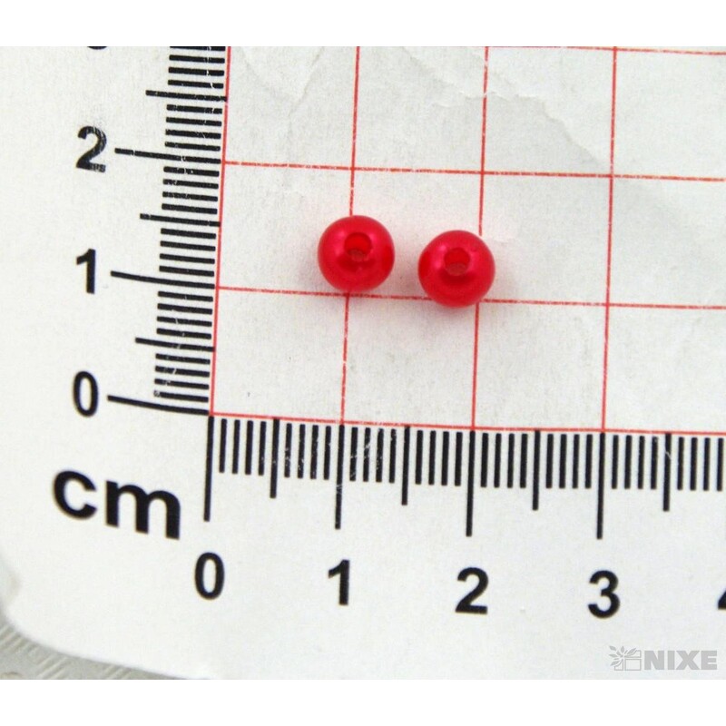 KORÁLKY 6mm 50g*ČERVENÁ