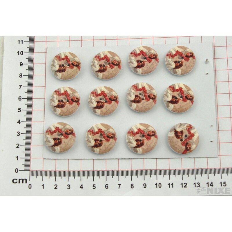 KNOFLÍK NALEP ANDĚL 2,5cm 12ks*