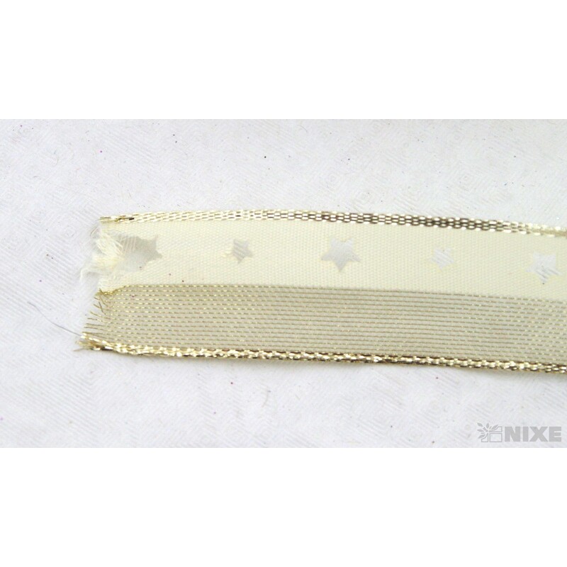 PLÁTNOVÁ STUHA VÝSEK DR. 25mmx10m*ZLATÁ 401001