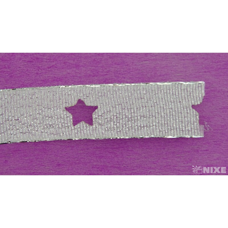 PLÁTNOVÁ STUHA VÝSEK DR. 15mmx10m*STŘÍBRNÁ 202