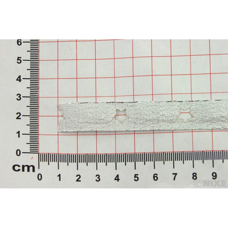 PLÁTNOVÁ STUHA VÝSEK DR. 15mmx10m*STŘÍBRNÁ 202