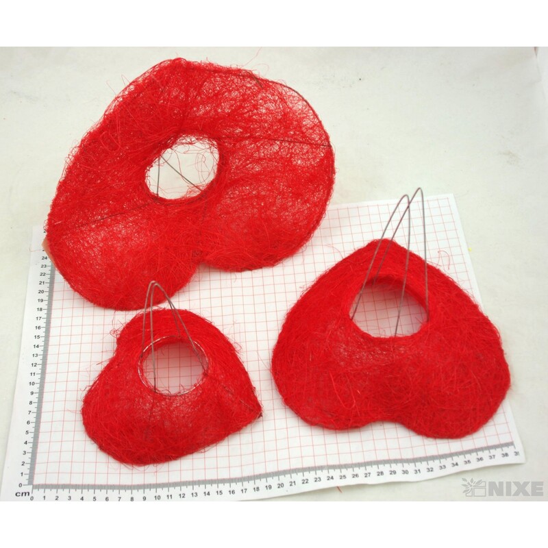 PODLOŽKA SRDCE 25cm-20-15 3ks*ČERVENÉ