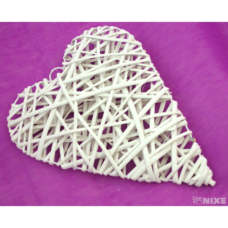 ZÁVĚS SRDCE 32cm*BÍLÁ