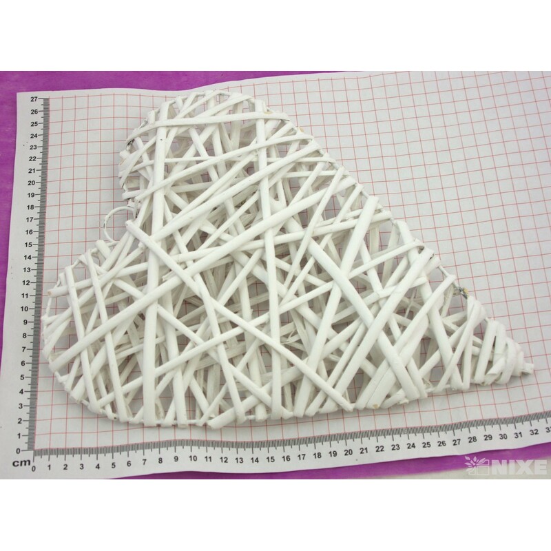 ZÁVĚS SRDCE 32cm*BÍLÁ