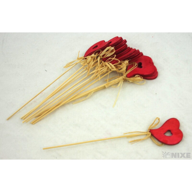 ZÁPICH SRDCE 12ks 5x26cm*ČERVENÁ