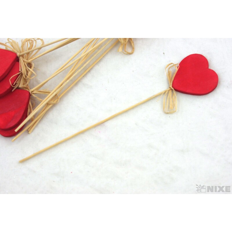 ZÁPICH SRDCE 12ks 5x23cm*ČERVENÁ