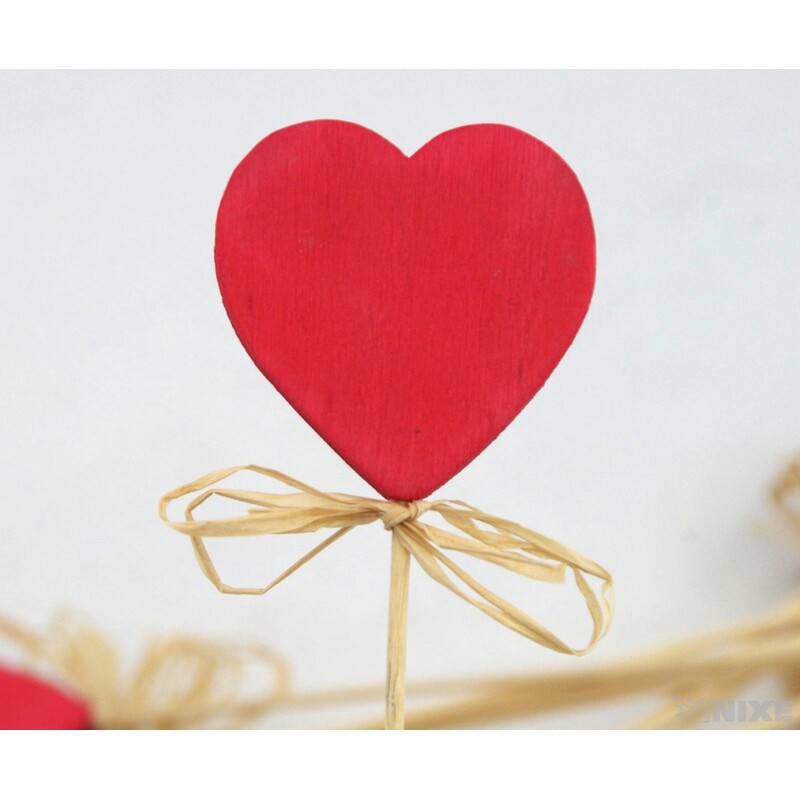 ZÁPICH SRDCE 12ks 5x23cm*ČERVENÁ