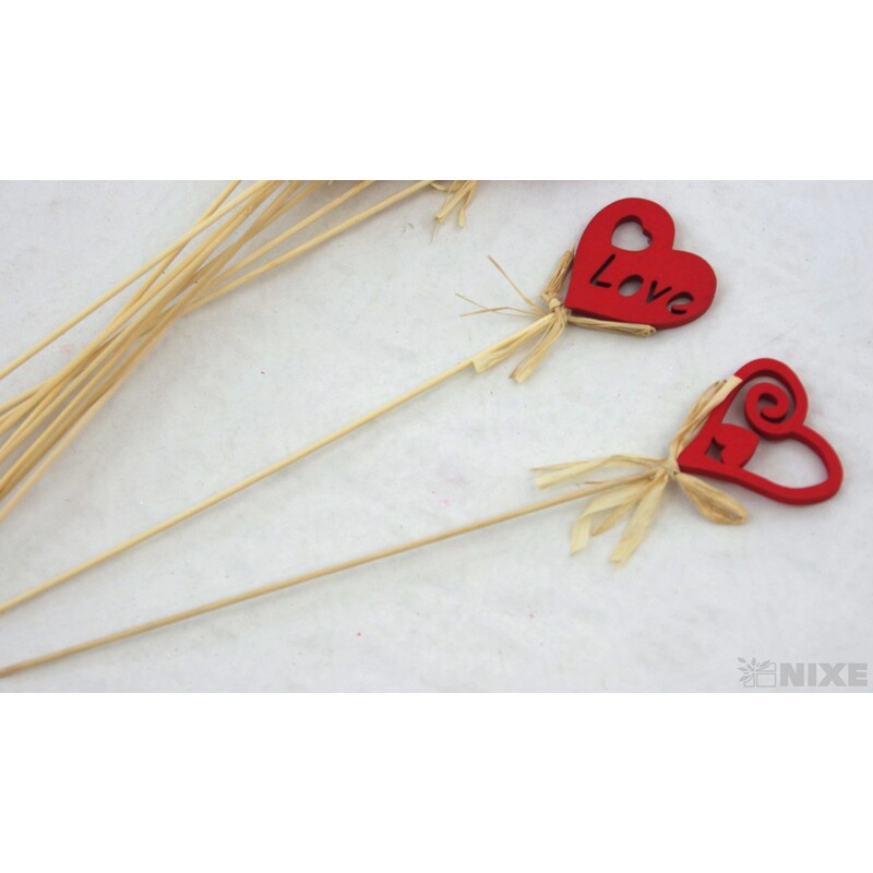 ZÁPICH SRDCE 12ks 5x29cm*ČERVENÁ