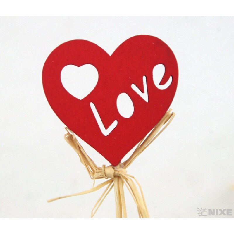 ZÁPICH SRDCE 12ks 5x29cm*ČERVENÁ