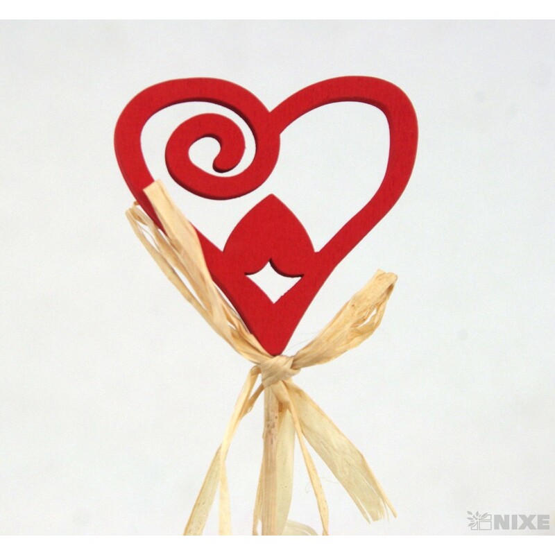 ZÁPICH SRDCE 12ks 5x29cm*ČERVENÁ