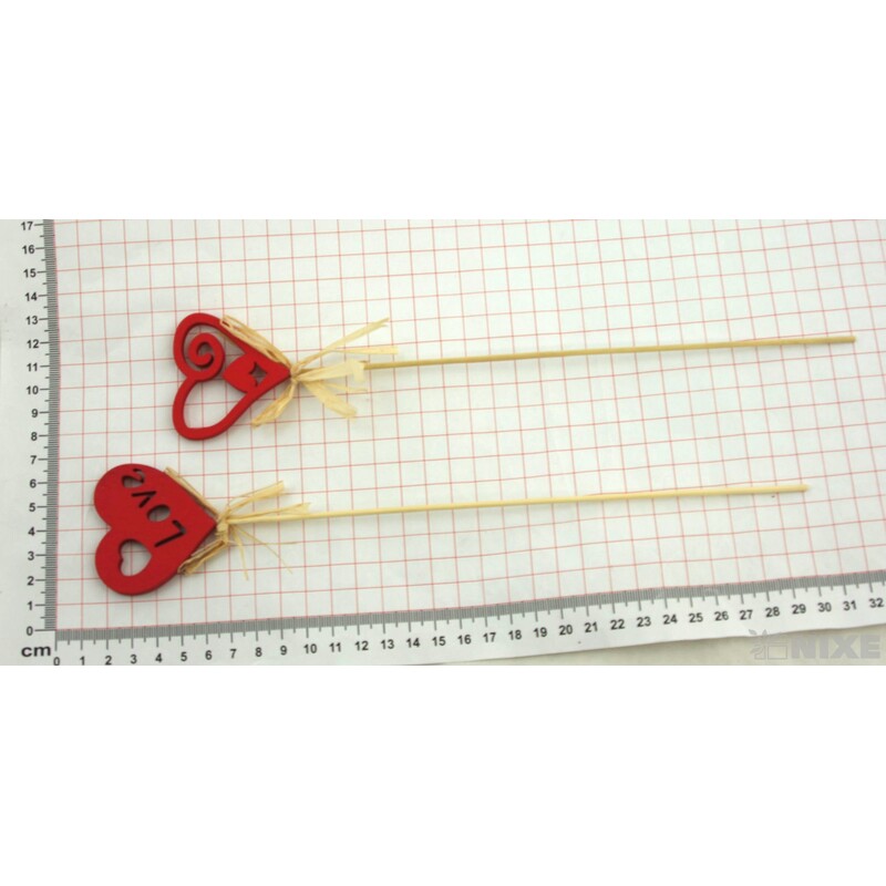 ZÁPICH SRDCE 12ks 5x29cm*ČERVENÁ