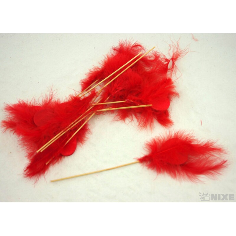 ZÁPICH SRDCE 12ks 5x23cm*ČERVENÁ