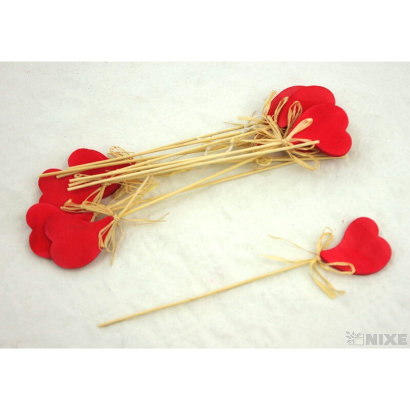 ZÁPICH SRDCE 12ks 5x23cm*ČERVENÁ