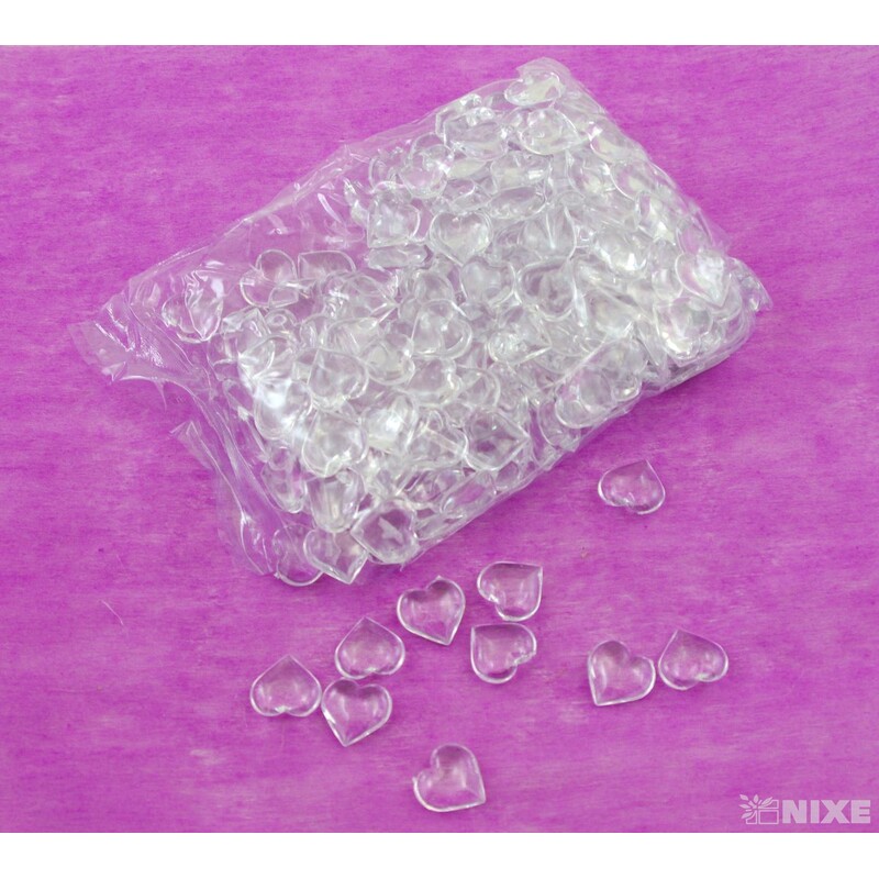 SRDÍČKA 2cm cca 500g*PRŮHLEDNÁ