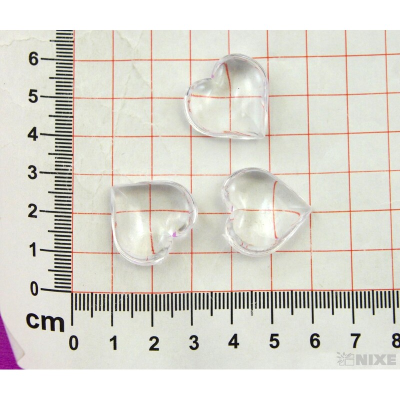 SRDÍČKA 2cm cca 500g*PRŮHLEDNÁ