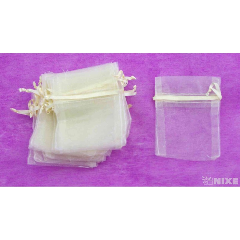 SÁČEK ORGANZA 07x10cm*KRÉMOVÁ