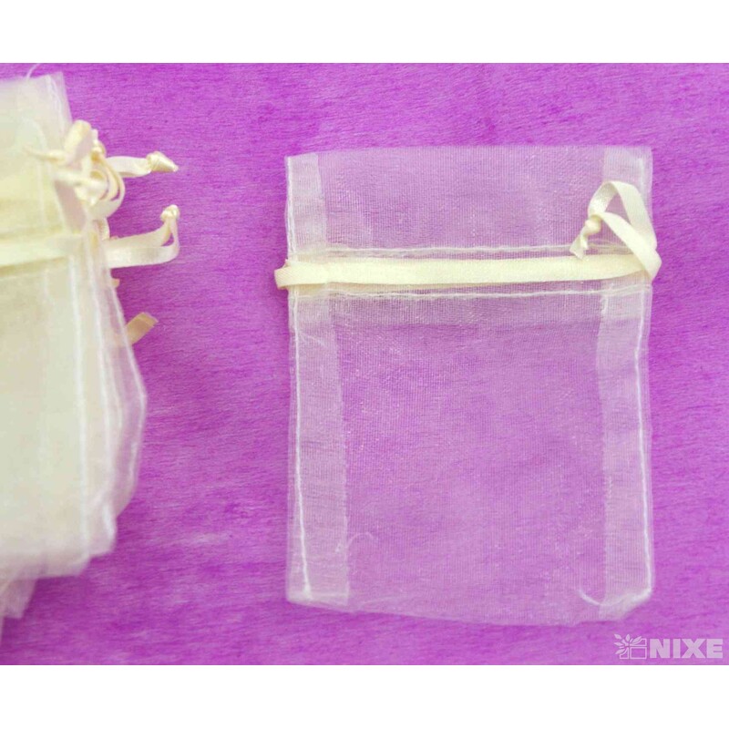 SÁČEK ORGANZA 07x10cm*KRÉMOVÁ