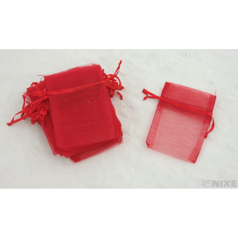 SÁČEK ORGANZA 07x10cm*ČERVENÁ