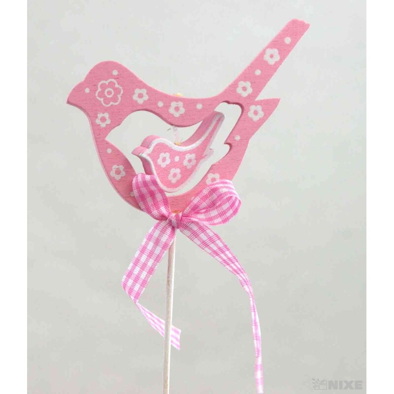 ZÁPICH PTÁČEK 12ks 8x29cm*RŮŽOVÁ